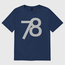 Женская футболка оверсайз Огромные цифры 78