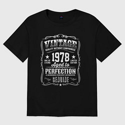 Футболка оверсайз женская Винтаж 1978 года, выдержанный до совершенства, цвет: черный