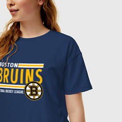 Футболка оверсайз женская NHL Boston Bruins Team, цвет: тёмно-синий — фото 2