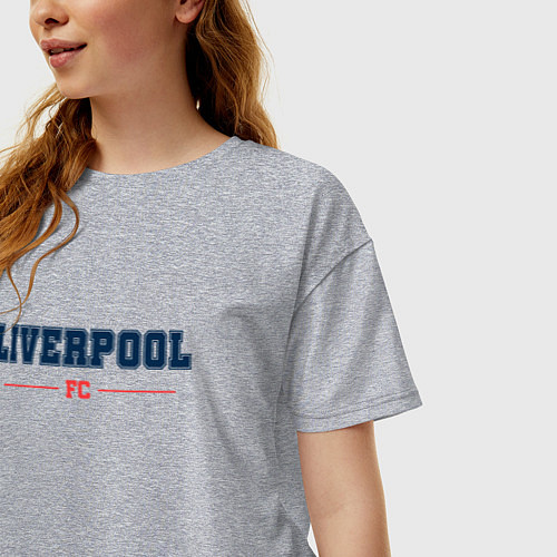 Женская футболка оверсайз Liverpool FC Classic / Меланж – фото 3