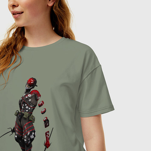 Женская футболка оверсайз Monsoon 976-AZQEE / Авокадо – фото 3