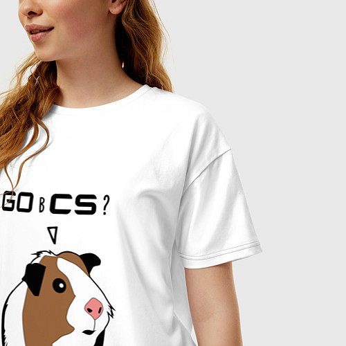 Женская футболка оверсайз Типичный геймер CS:GO / Белый – фото 3
