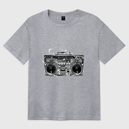 Женская футболка оверсайз Wu-Tang Boombox / Меланж – фото 1