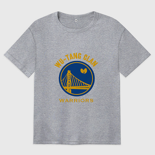 Женская футболка оверсайз Wu - Warriors / Меланж – фото 1