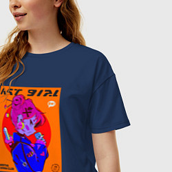 Футболка оверсайз женская Catana Club, цвет: тёмно-синий — фото 2