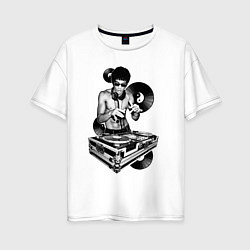 Женская футболка оверсайз Bruce Lee - Vinyl Dj