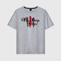 Футболка оверсайз женская Three Days Grace Combined, цвет: меланж