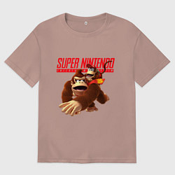 Футболка оверсайз женская Nintendo - DK, цвет: пыльно-розовый