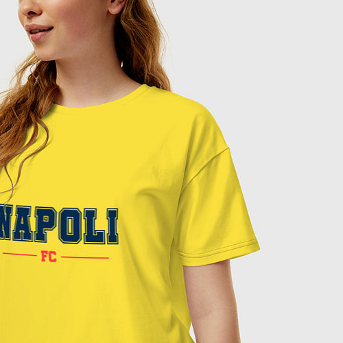 Женская футболка оверсайз Napoli FC Classic / Желтый – фото 3