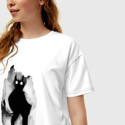 Женская футболка оверсайз Модная Чертовка Trendy Demoness / Белый – фото 3