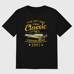 Футболка оверсайз женская Я не старый, я классический 1983, цвет: черный