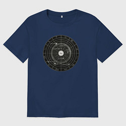 Футболка оверсайз женская Solar Biology Diagrams Солнечная система, цвет: тёмно-синий