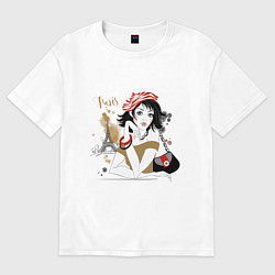 Футболка оверсайз женская GIRL IN PARIS, цвет: белый
