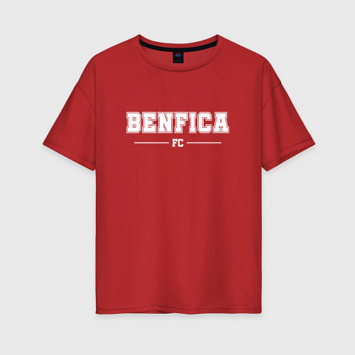 Женская футболка оверсайз Benfica Football Club Классика / Красный – фото 1