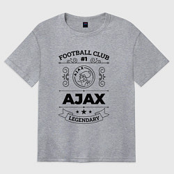 Футболка оверсайз женская Ajax: Football Club Number 1 Legendary, цвет: меланж