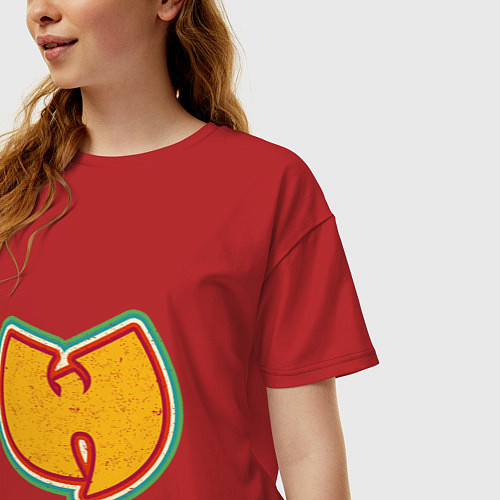 Женская футболка оверсайз Wu-Tang Colors / Красный – фото 3