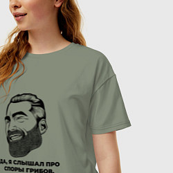 Футболка оверсайз женская Гигачад Мем, цвет: авокадо — фото 2