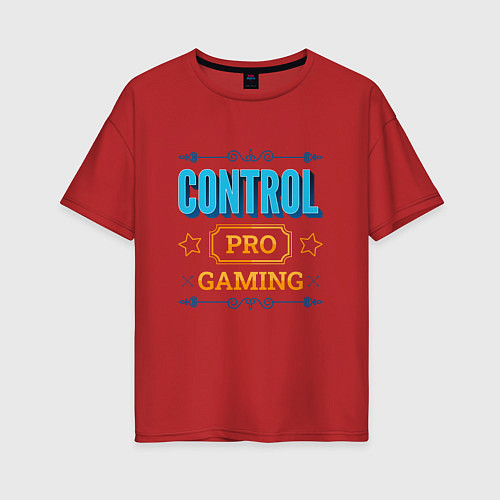 Женская футболка оверсайз Игра Control PRO Gaming / Красный – фото 1