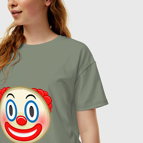 Женская футболка оверсайз Эмодзи Клоун / Авокадо – фото 3
