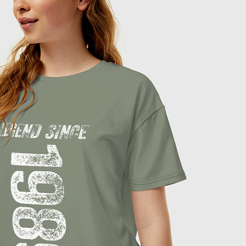 Женская футболка оверсайз Легенда с 1989 года / Авокадо – фото 3