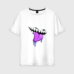 Женская футболка оверсайз Слюнявый мультяшный рот
