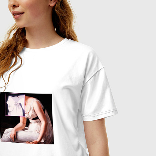 Женская футболка оверсайз Евангелион Лилит Рей / Белый – фото 3