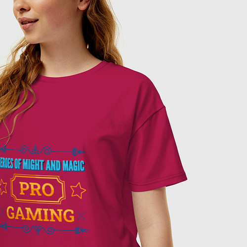 Женская футболка оверсайз Игра Heroes of Might and Magic pro gaming / Маджента – фото 3