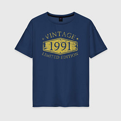 Женская футболка оверсайз Винтаж 1991 лимитированная серия