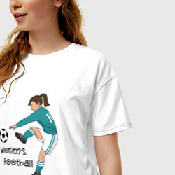 Футболка оверсайз женская Womens football, цвет: белый — фото 2