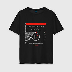 Футболка оверсайз женская BLURRYFACE TOUR, цвет: черный