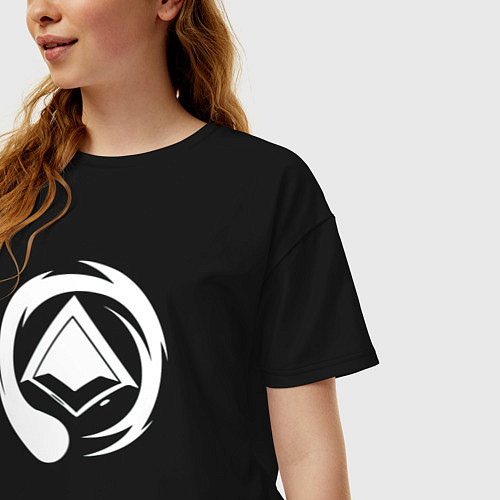 Женская футболка оверсайз ЛОГО Паладинс LOGO Paladins / Черный – фото 3