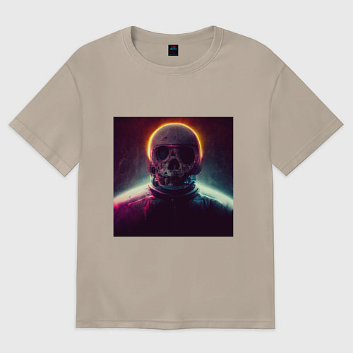 Женская футболка оверсайз Desolate Space / Миндальный – фото 1