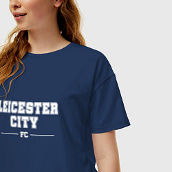 Футболка оверсайз женская Leicester City football club классика, цвет: тёмно-синий — фото 2