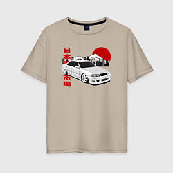 Футболка оверсайз женская Chaser JZX100 Tourer V, цвет: миндальный