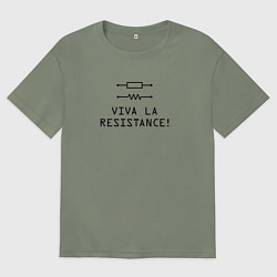Женская футболка оверсайз Viva la resistance