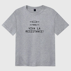 Футболка оверсайз женская Viva la resistance, цвет: меланж