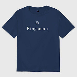 Футболка оверсайз женская Kingsman - логотип, цвет: тёмно-синий