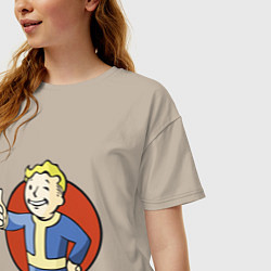 Футболка оверсайз женская Vault boy like, цвет: миндальный — фото 2