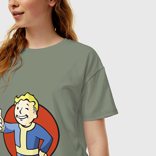 Женская футболка оверсайз Vault boy like / Авокадо – фото 3