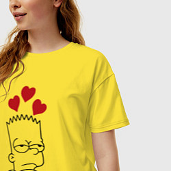 Футболка оверсайз женская Bart Simpson - not you!, цвет: желтый — фото 2