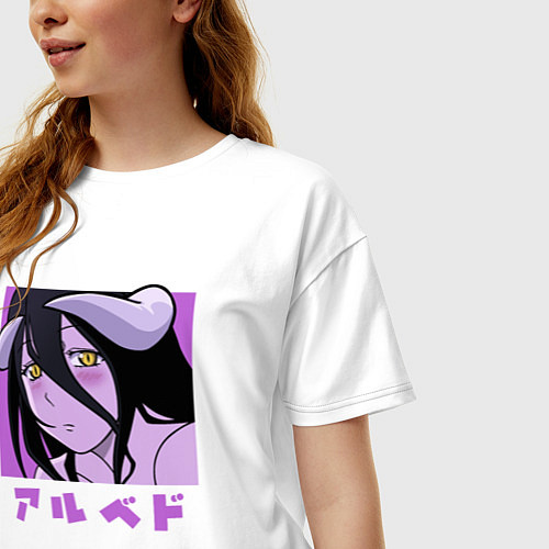 Женская футболка оверсайз Милая Альбедо / Белый – фото 3