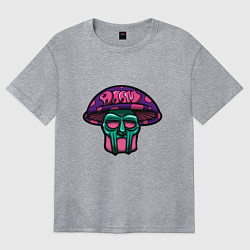 Футболка оверсайз женская MF Doom Mushroom, цвет: меланж