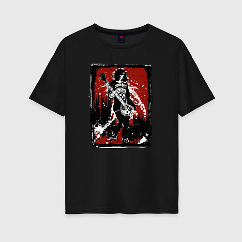 Женская футболка оверсайз Punk Ramones / Черный – фото 1
