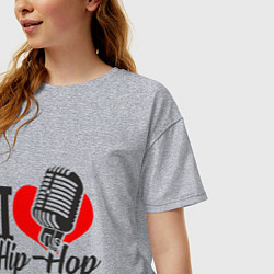 Футболка оверсайз женская Love Hip Hop, цвет: меланж — фото 2