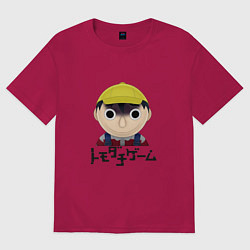 Футболка оверсайз женская Tomodachi Game Anime, цвет: маджента