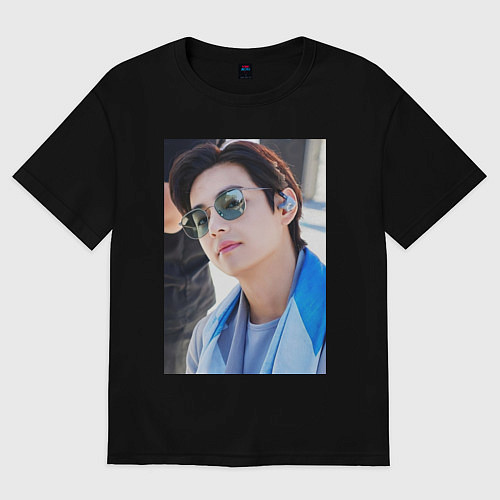 Женская футболка оверсайз Тигренок Ви / Черный – фото 1