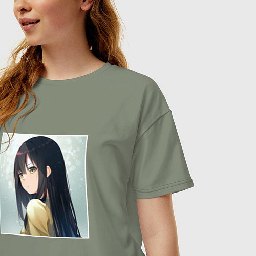 Женская футболка оверсайз Мико Ёцуя art / Авокадо – фото 3