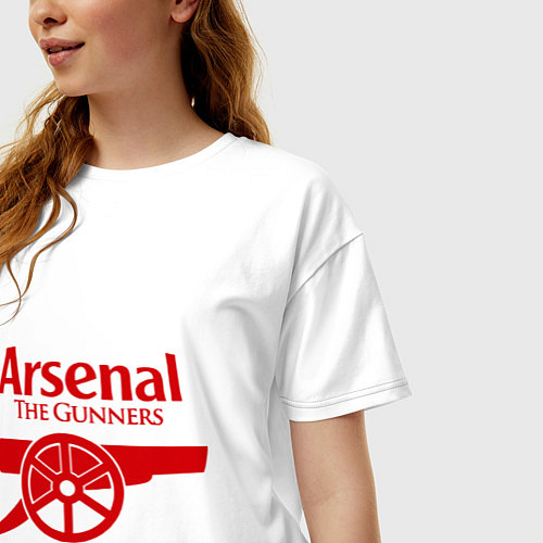 Женская футболка оверсайз Arsenal: The gunners / Белый – фото 3