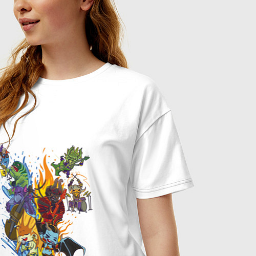 Женская футболка оверсайз Heroes of Dota 2 / Белый – фото 3