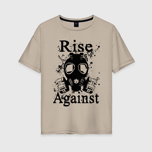 Женская футболка оверсайз Rise Against rock / Миндальный – фото 1